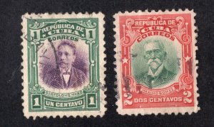 Cuba 1910 1c & 2c Maso & Gomez, Scott 239-240 used, value = 60c