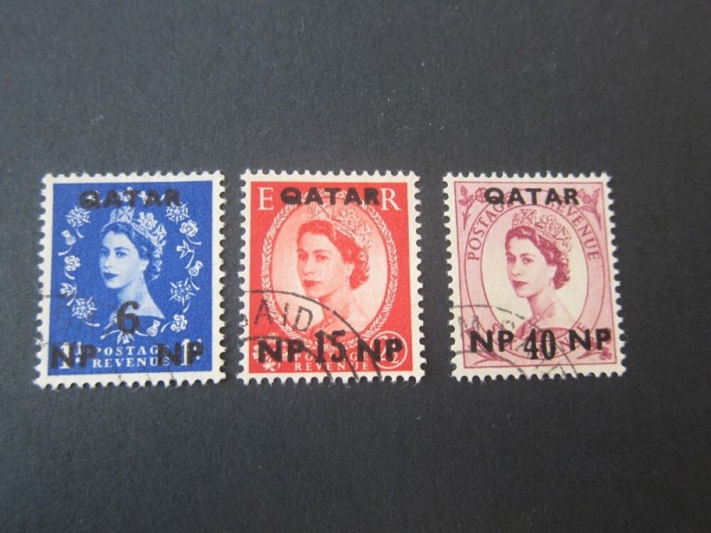 Qatar 1960 Sc 20,23,25 FU