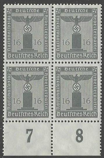 Germany S8 MNH Margin Block of 4