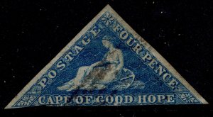 SOUTH AFRICA - Cape of Good Hope QV SG6a, 4d blue, USED. Cat £90.