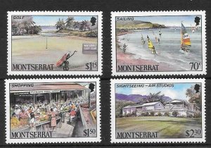 MONTSERRAT SG710/13 1986 TOURISM MNH