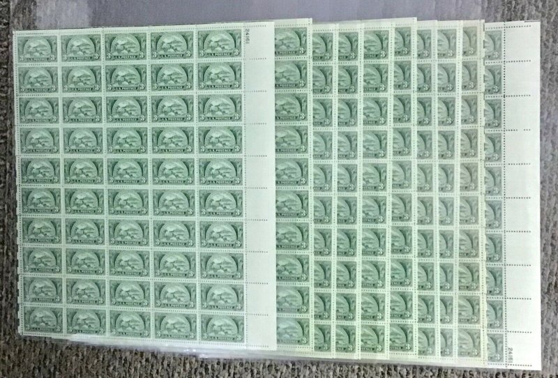 987 American Bankers Association Lot of 10 sheets  MNH 3 c  Sheet of 50   1950