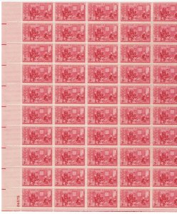 #1004 – 1952 3¢ Betsy Ross – MNH OG Sheet