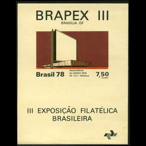 BRAZIL 1978 - Scott# 1562 S/S PTT Building NH