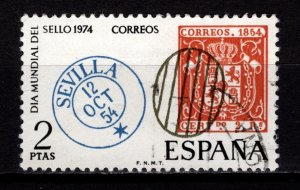 Spain 1974 World Stamp Day, 2p [Used]