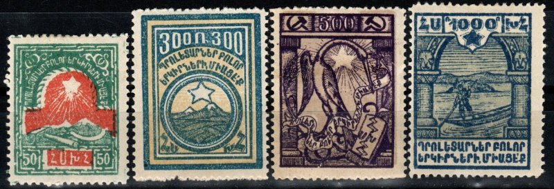 Armenia #300-01, 303-4  F-VF Unused CV $3.85 (X881)