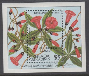 Grenada Grenadines 579 Flowers Souvenir Sheet MNH VF