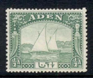 Aden 1937 Pictorial Dhow 1/2a MLH