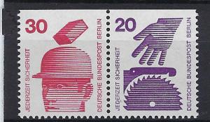 Germany Berlin Scott # 9N320, 9N318, mint nh, variation se-tenant, W59