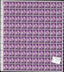 937 Mint,OG,NH... Pane of 100... Brookman CV $26.50