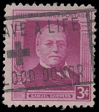 #988 3c Samuel Gompers 1950 Used