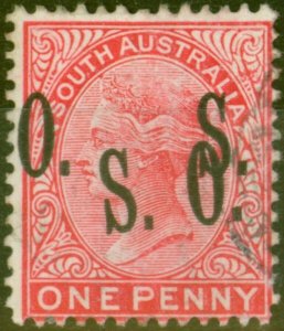 South Australia 1899 1d Rosine SG081b O.S. Double Fine Used