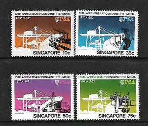 SINGAPORE, 400-403, MINT HINGED, CONTAINER TERMINAL