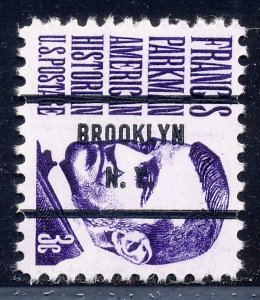 Brooklyn NY, 1281-71 Bureau Precancel, 3¢ Parkman