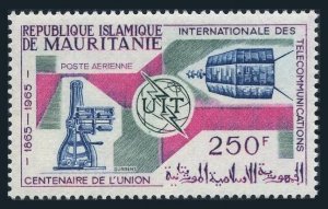 Mauritania C41,MNH.Michel 251. ITU-100,1965.Telegraph,Satellite.