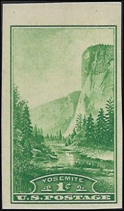 Scott# 756  1935 1c grn  El Capitan, Yosemite
'   Mint Never Hinged - Very Fine