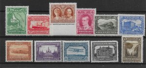 NEWFOUNDLAND SG198/208 1931 PERKINS BACON PRINTING DEFINITIVES MTD MINT