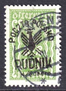 AUSTRIA 271 POLAND POCZTA POLSKA RUDNIK OVERPRINT CDS VF SOUND SCARCE