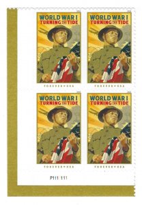 U.S. #5300 WORLD WAR I CENTENARY PLATE BLOCK MINT, NH