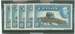 Ceylon #281 Unused Single