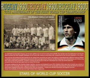 Liberia 2005 - Soccer - IMPERF Souvenir Stamp Sheet - Scott #2363 - MNH