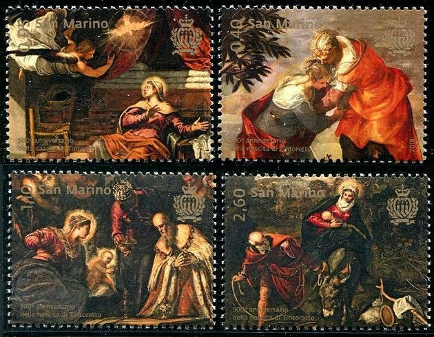 HERRICKSTAMP NEW ISSUES SAN MARINO Tintoretto Paintings