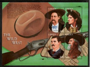 Liberia 1999 - The Wild West - Buffalo Bill - Sheet of 4 Stamps - MNH