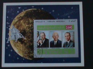 ​YEMEN-1970-APOLLO-11-MOON HEROES-CTO-IMPERFS/S VF-LAST ONE FANCY CANCEL