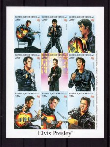 Senegal  1999  Elvis Presley Italia 98 Shlt.(9) IMPERFORATED  Sc#1350A MNH