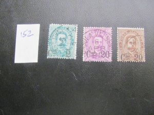 ITALY 1890-1901 USED SC 64-66 FINE $104 (152)