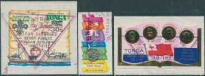 Tonga official 1973 SGO103-O105 Silver Jubilee of Scouting set FU