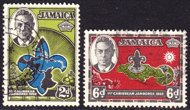 Jamaica Scott 150-151  complete set  F to VF used.