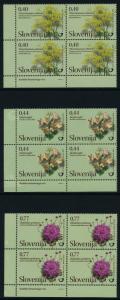 Slovenia 941-3 (MI955-7) BL Blocks MNH Flowers