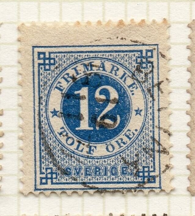 Sweden 1872-77 Early Issue Fine Used 12ore. 306315