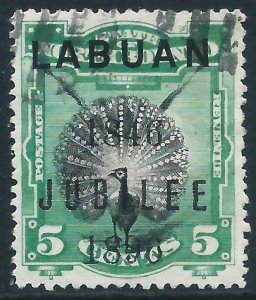 Labuan, Sc #69, 5c Used