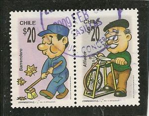 Chile  Scott  1496a,b   Occupations   Used
