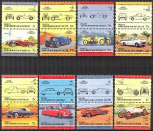 Bequia Grenadines of st Vincent 1984 Cars (II) set of 16 MNH**