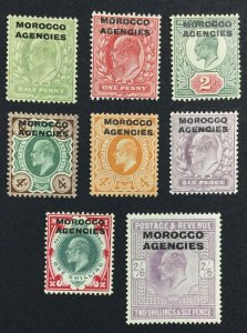 MOMEN: MOROCCO AGENCIES SG #31-38 1907 MINT OG H/1NH(6p) £170 LOT #226252-5415