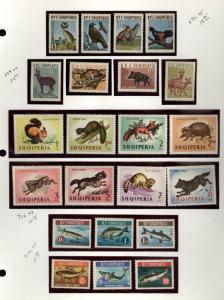 Albania Topical collection BIRDS,ANIMALS,FISH Mint never Hinged in Mounts jp