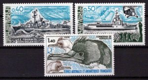 FSAT TAAF 77-79 MNH Ships Penguins Polar Antarctic ZAYIX 0324S0076