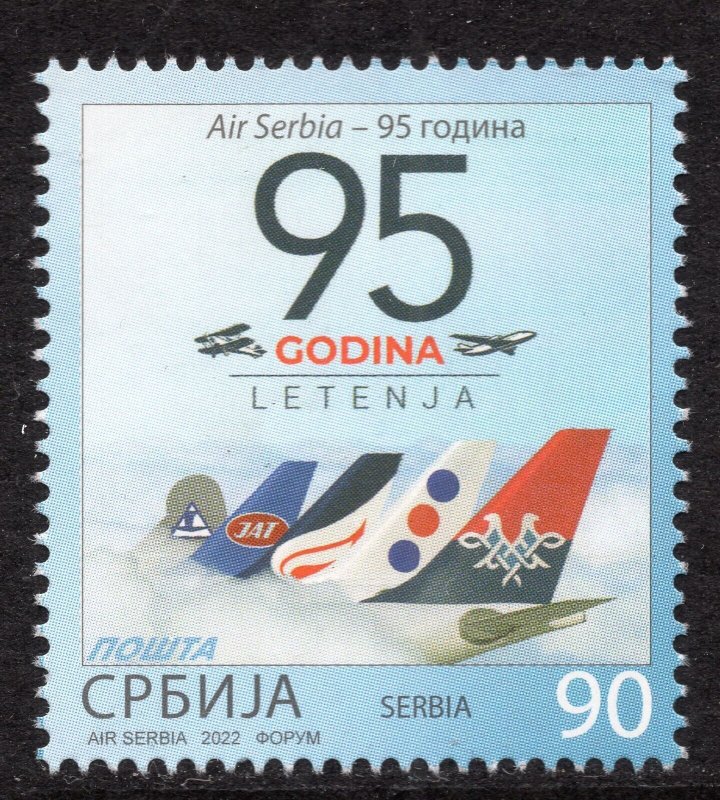 1856 - SERBIA 2022 - 95 Years Air Serbia - MNH