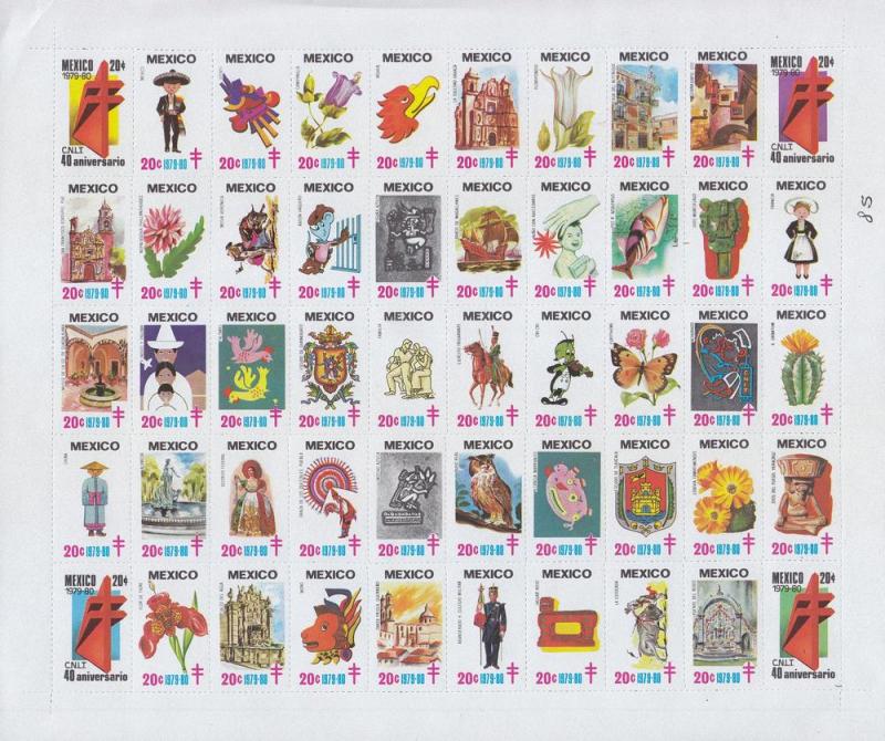 G)1980 MEXICO, MEXICAN CULTURE REPRESENTATIVE ICONS, COMPLET