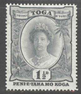 TONGA  Scott 54 MH* Queen Salote with turtle watermark