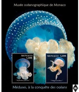 Monaco 2015 MNH Stamps Souvenir Sheet Marine Life Jellyfish