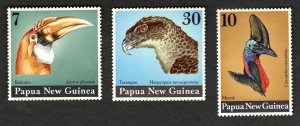 1974 Papua New Guinea Sc #399-401 Birds: Muruk Kokomo Tarangau - MNH stamps cv$9