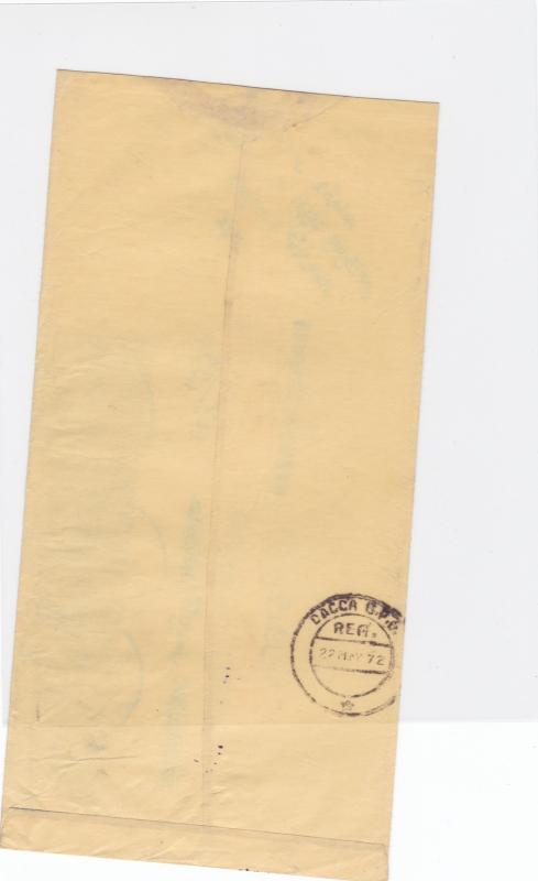 bangladesh early  overprint stamps on commercial stamps cover ref r15576