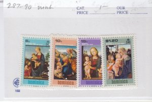 Dominica 287-90 Christmas mnh