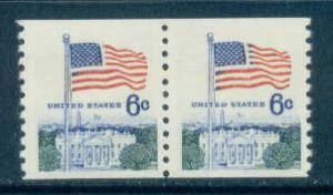 1338A 6c U.S. Flag Fine MNH Pair