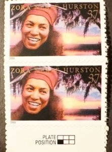 US # 3748 Zora Neale Hurston  pair 37c 2003 Mint NH