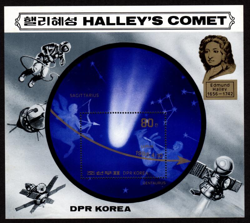 North Korea - Mint Souvenir Sheet Scott #2507 (Halley's Comet)